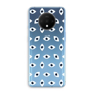 Eyes pattern: OnePlus 7T Transparant Hoesje