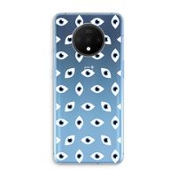 Eyes pattern: OnePlus 7T Transparant Hoesje