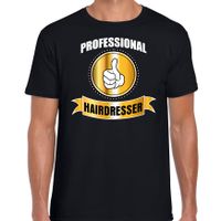 Professional hairdresser / professionele kapper t-shirt zwart heren - Kapper cadeau shirt - thumbnail