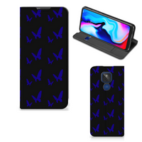 Motorola Moto G9 Play Hoesje met Magneet Vlinder Patroon - thumbnail