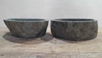 Flussstein Waschbecken Satz RL250317AB, 52x37x15 cm
