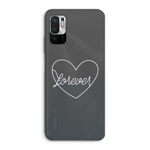 Forever heart pastel: Xiaomi Redmi Note 10 5G Transparant Hoesje