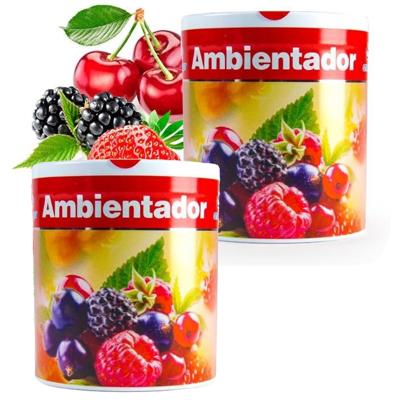Geur gel Bessen geur - 2x - 95 gram - geur blikje - 6 x 7 cm - auto/interieurparfum/luchtverfrisser