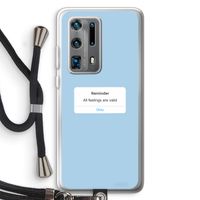 Reminder: Huawei P40 Pro Plus Transparant Hoesje met koord