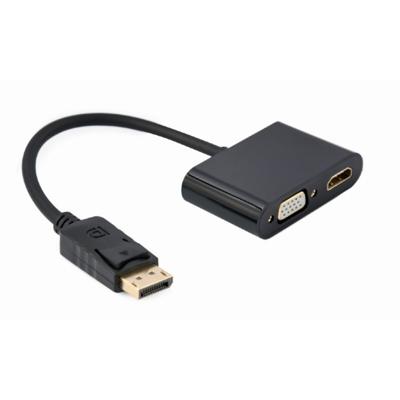 DisplayPort kabel GEMBIRD A-DPM-HDMIFVGAF-01 Zwart 10 cm