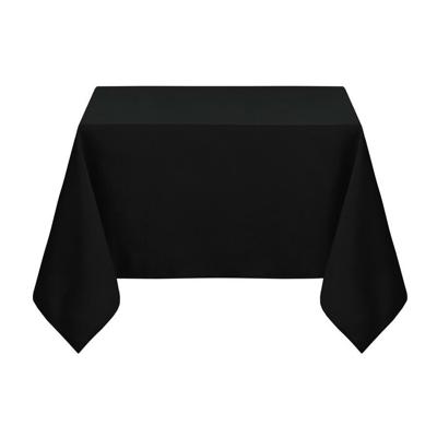 Stof Textiles Tafelkleed - 180 x 180 cm - zwart - Eettafel tafellakens - polyester