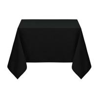 Stof Textiles Tafelkleed - 180 x 180 cm - zwart - Eettafel tafellakens - polyester