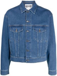 Moschino veste en jean à logo brodé - Bleu