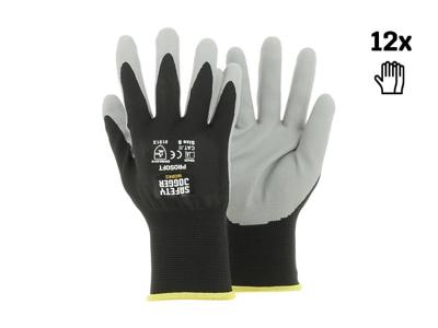 Safety Jogger Veiligheidshandschoenen | Met een grijze schuimnitril coating | Zwart | Maat 8 - SW0906008