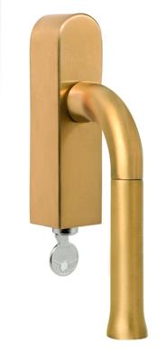 Formani Edward van Vliet NOUR EV101-DLOCK-O draaikiepgarnituuur afsluitbaar - PVD mat goud