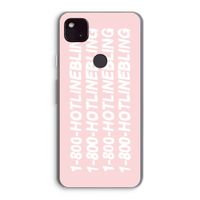 Hotline bling pink: Google Pixel 4a 5G Transparant Hoesje
