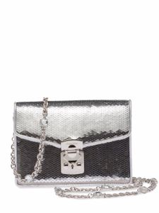 Miu Miu sac Confidential à sequins brodés - Argent