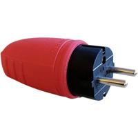 N & L 17187 Stekker met randaarde Rubber 230 V Rood IP44