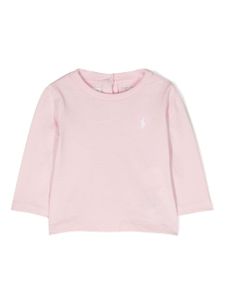 POLO RALPH LAUREN KIDS t-shirt en coton à logo brodé - Rose