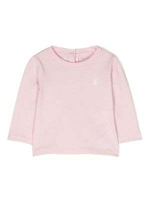 Ralph Lauren Kids t-shirt en coton à logo brodé - Rose
