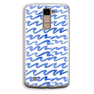 Blauwe golven: LG K10 (2016) Transparant Hoesje