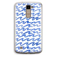Blauwe golven: LG K10 (2016) Transparant Hoesje