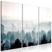 Schilderij - Bos in de winter, 3 luik , 120x80cm - thumbnail