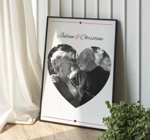 Gepersonaliseerde romantische poster met foto