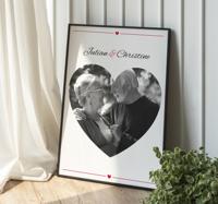 Gepersonaliseerde romantische poster met foto