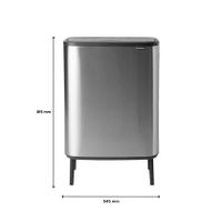 Brabantia Bo Touch Bin Hi Afvalemmer 2 x 30 L - Vingerafdrukvrij - thumbnail