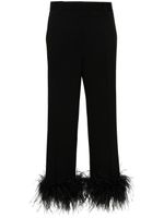 Miu Miu pantalon bordé de plumes - Noir