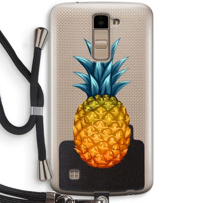 Grote ananas: LG K10 (2016) Transparant Hoesje met koord