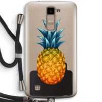 Grote ananas: LG K10 (2016) Transparant Hoesje met koord