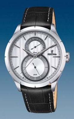 Horlogeband Festina F16892-1 / F16892-6 Leder Zwart 23mm