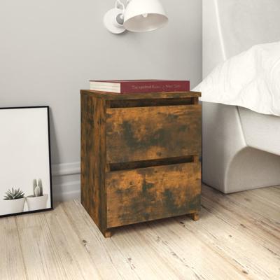 Nachtkastje Gerookt Eiken 30x30x40 cm Engineered Wood