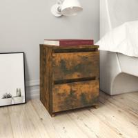 Nachtkastje Gerookt Eiken 30x30x40 cm Engineered Wood