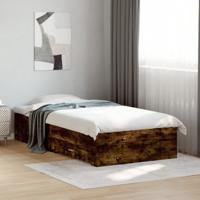 Bedframe met lades bewerkt hout gerookt eikenkleurig 90x190 cm