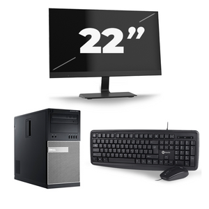 Dell Optiplex 7010 Micro Tower - Intel Core i7-3e Generatie - 16GB RAM - 512GB SSD - Windows 10 + 1x 22 inch Monitor