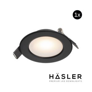 Inbouwspot Häsler Murcia Incl. Fase Aansnijding Dimbaar 9.2 cm 4 Watt Warm Wit Zwart Set 1x