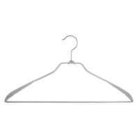 Kledinghangers - 2x - grijs - kunststof - 43 x 23 cm - kleerhangers Kledinghangers - 2x - grijs - kunststof - 43 x 23 cm - kleerhangers