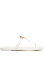 Tory Burch claquettes Roxane Jelly à plaque logo - Blanc - thumbnail