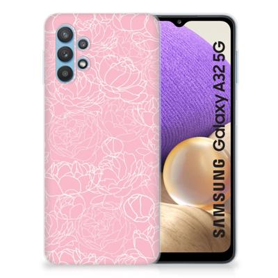 Samsung Galaxy A32 5G | TPU Case | White Flowers