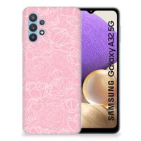 Samsung Galaxy A32 5G | TPU Case | White Flowers