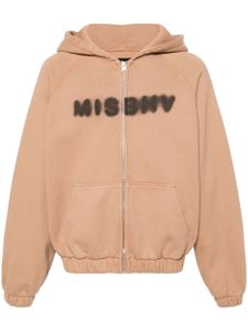 MISBHV hoodie en coton à logo imprimé - Marron