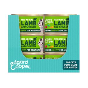 Edgard & Cooper lam en kip kat natvoer blikjes 18 x 85gr