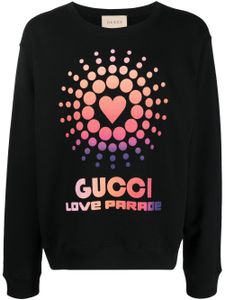 Gucci logo-print cotton sweatshirt - Noir