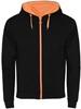 Roly RY1105 Fuji Sweat-Jacket - Black 02/Fluor Orange 223 - M