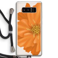 Orange Ellila flower: Samsung Galaxy Note 8 Transparant Hoesje met koord