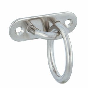 AMIG Oogplaat met aanlegring - 1x - oogplaat 4.5 x 1.5cm - ring D3cm - rvs - vastzetplaat