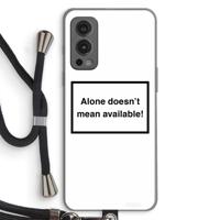 Alone: OnePlus Nord 2 5G Transparant Hoesje met koord - thumbnail