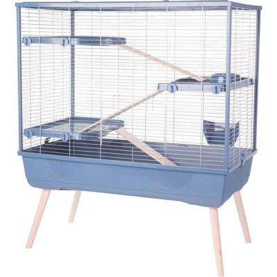 Verhoogde knaagdierenkooi - ZOLUX - Néolife - 3 niveaus voor konijnen - 99 x 54 x 114 cm - Blauw
