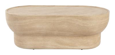 Zuiver Ovale Salontafel 'Noble' Travertinlook, 100 x 50cm