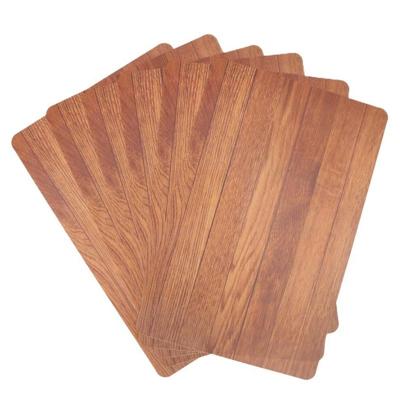 Cosy & Trendy Tafel Placemats - 6x - houten planken print - pvc - 44 x 28 cm - Onderleggers