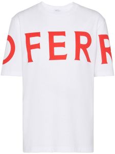 Ferragamo t-shirt en coton à logo imprimé - Blanc