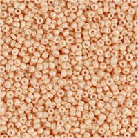 Creativ Company Rocailles, d 1,7 mm, afm 15/0, gatgrootte 0,5-0,8 mm, light peach, 25 gr/ 1 doos